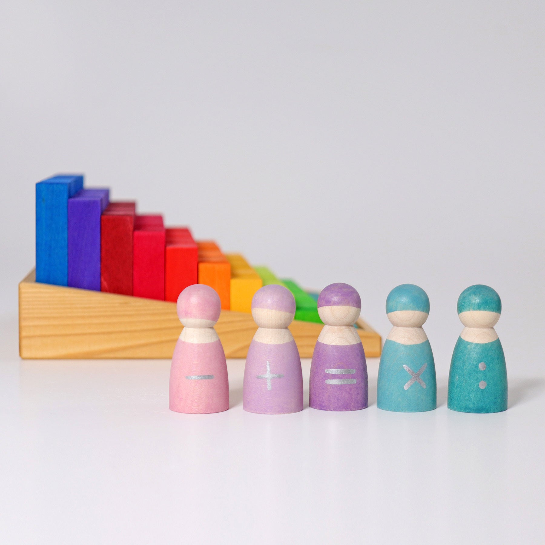 Grimm's - Stepped Counting Blocks - Small - Grimm's - littleyoyo.ca