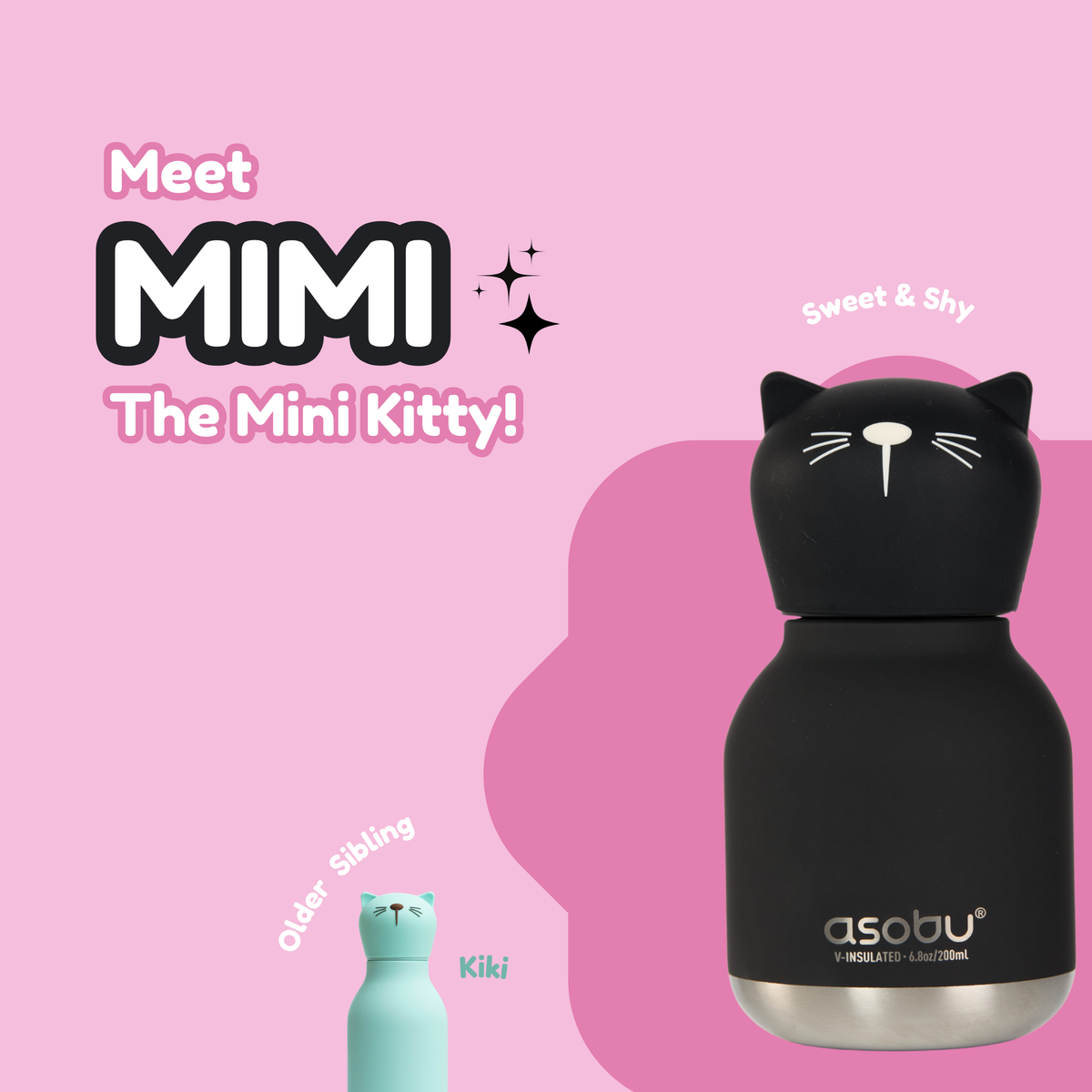 Asobu - Mini Bestie Bottle - Black Cat - image 3