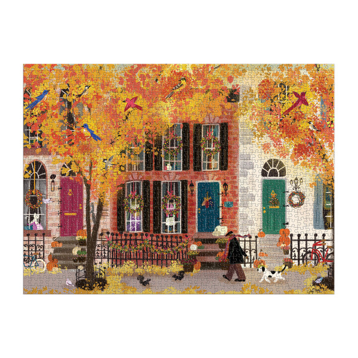 Autumn in the Neighborhood - 1000pc Jigsaw Puzzle - Galison - littleyoyo.ca