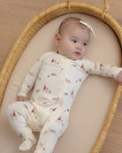 Quincy Mae Bamboo Zip Footie Forest Friends