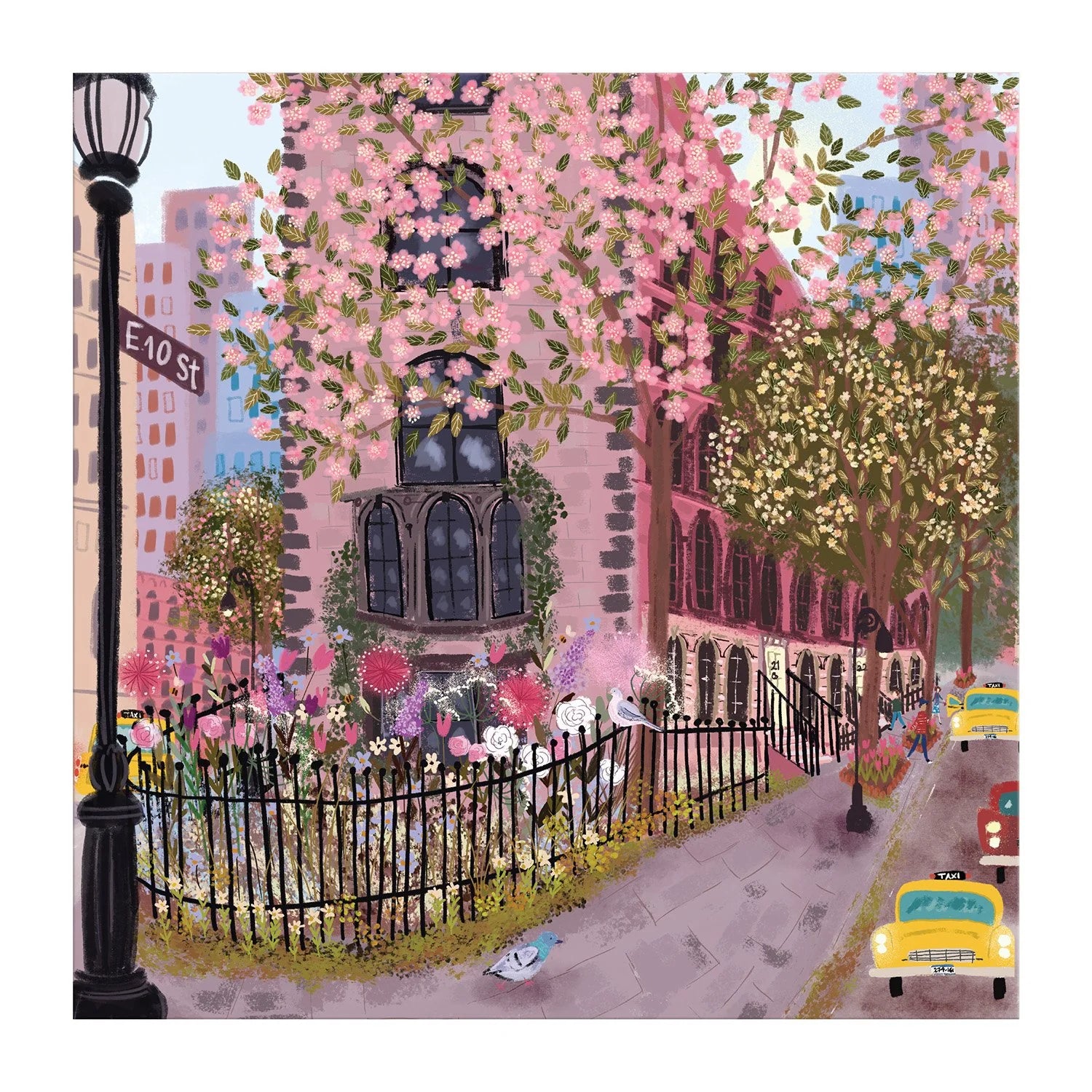 Blooming Streets - 500pc Jigsaw Puzzle - Galison - littleyoyo.ca