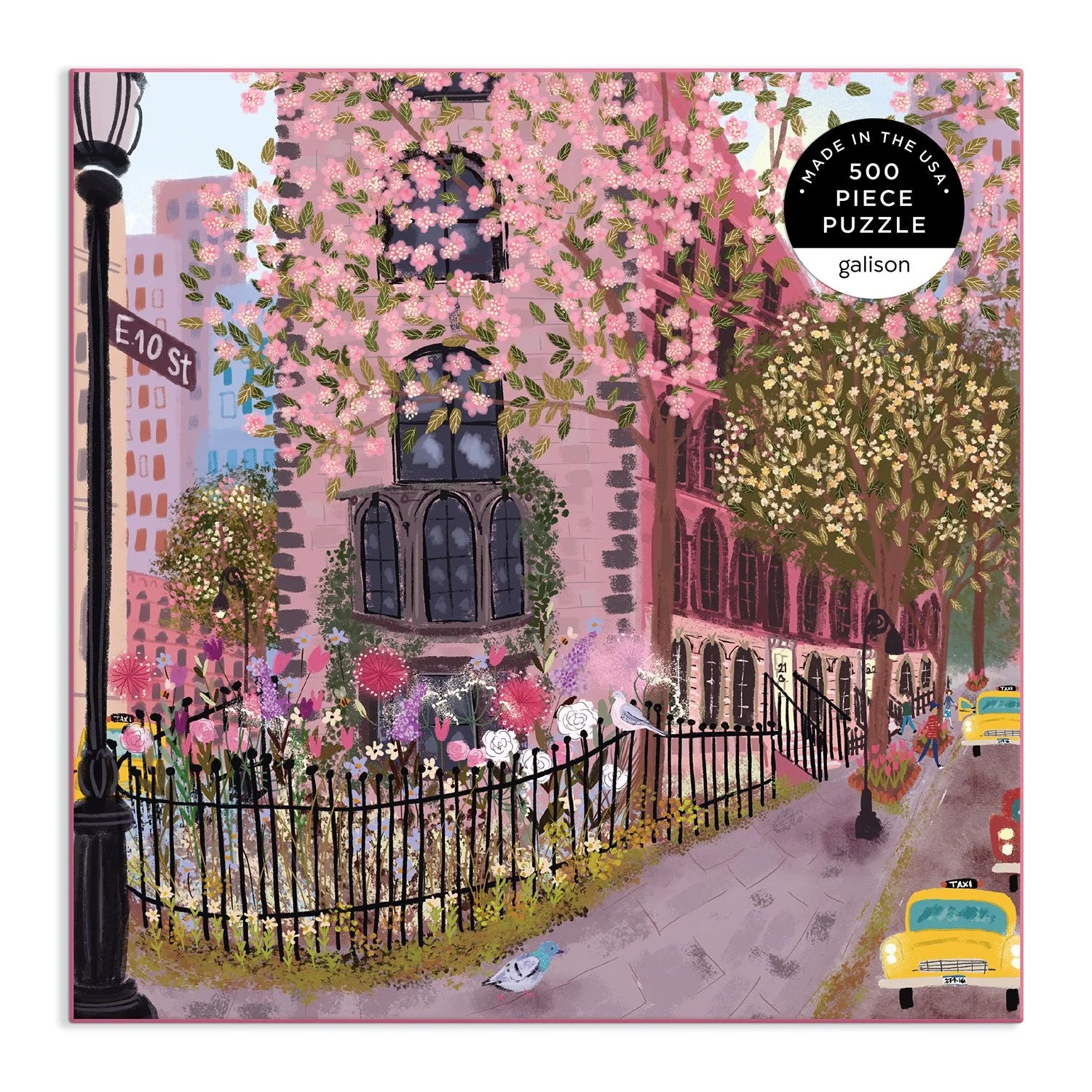 Blooming Streets - 500pc Jigsaw Puzzle - Galison - littleyoyo.ca