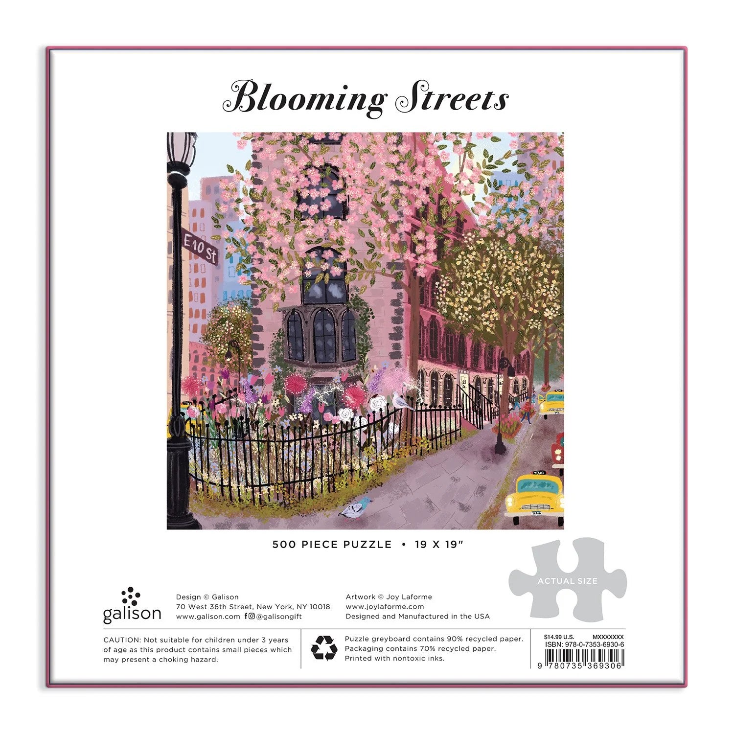 Blooming Streets - 500pc Jigsaw Puzzle - Galison - littleyoyo.ca