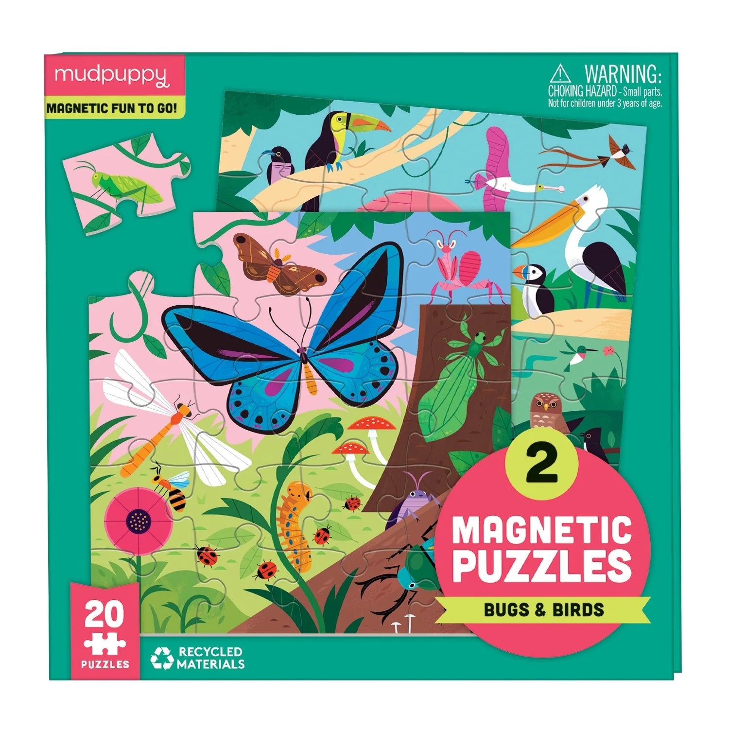 Mudpuppy - Bugs & Birds Magnetic Puzzles - Mudpuppy - littleyoyo.ca