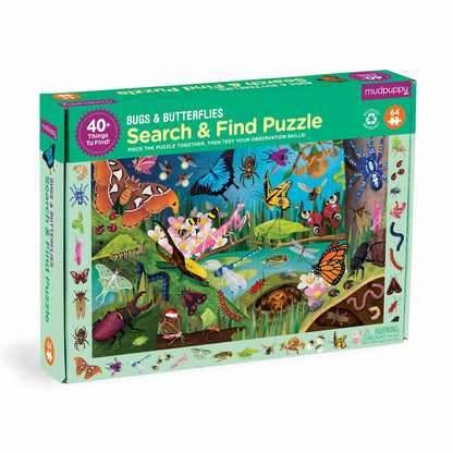 Mudpuppy - Bugs & Butterflies 64 Piece Search & Find Puzzle