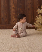 Quincy Mae Woven Jumpsuit Christmas Plaid