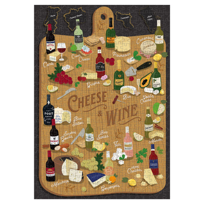 Ridley's Games - Cheese + Wine - 500-Piece Jigsaw Puzzle