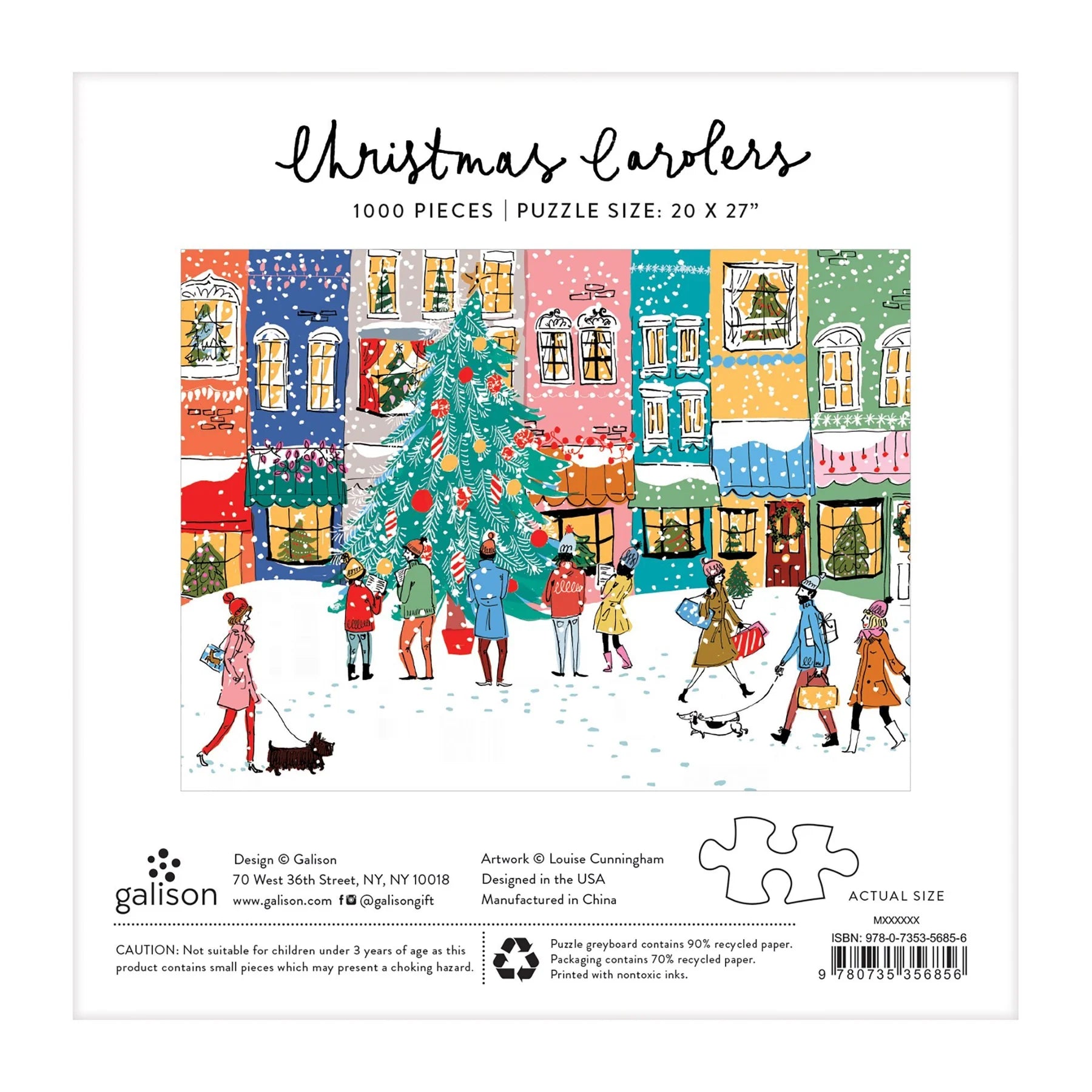 Christmas Carolers - 1000 Piece Jigsaw Puzzle - Galison - littleyoyo.ca