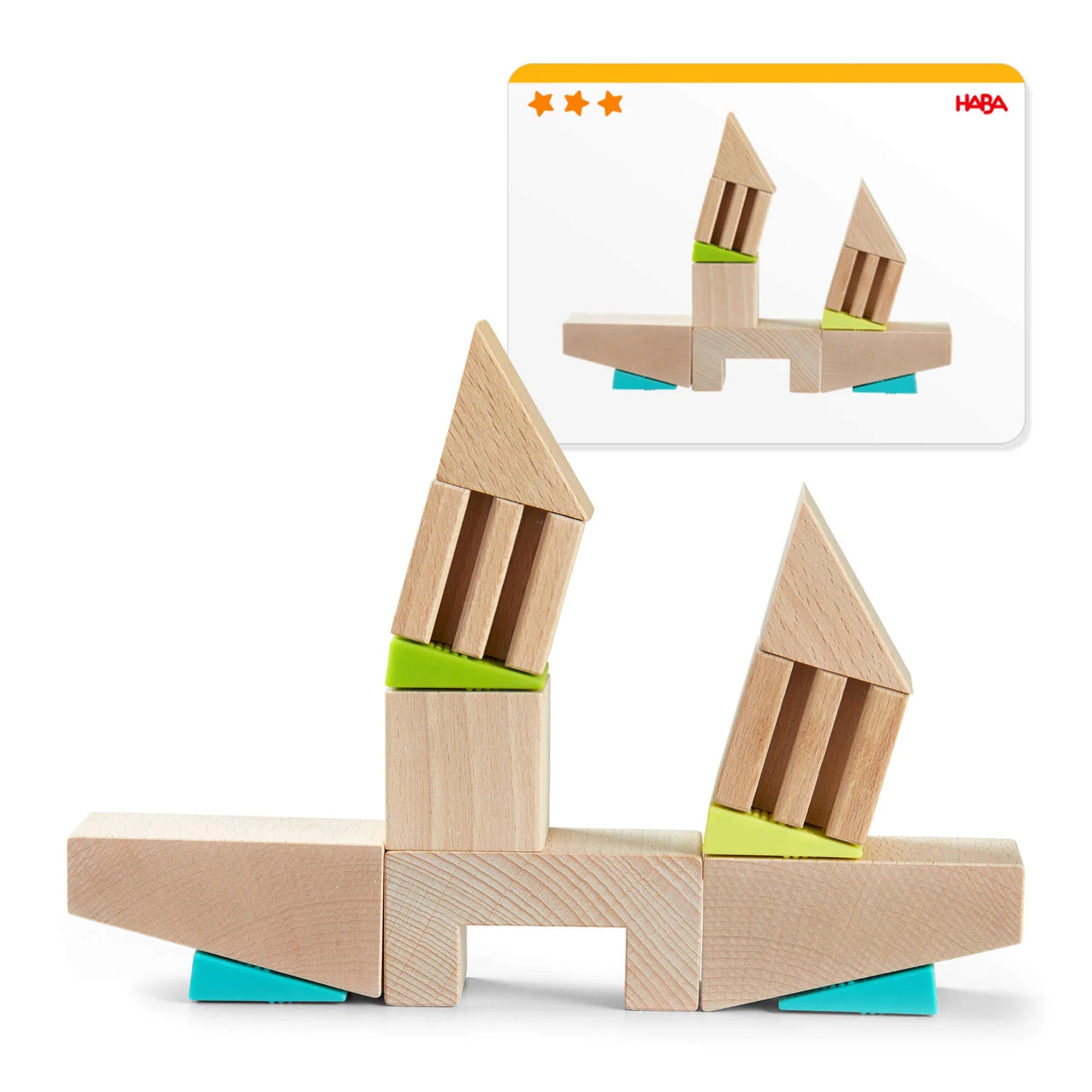 HABA - Crooked Tower Wooden Block - HABA - littleyoyo.ca