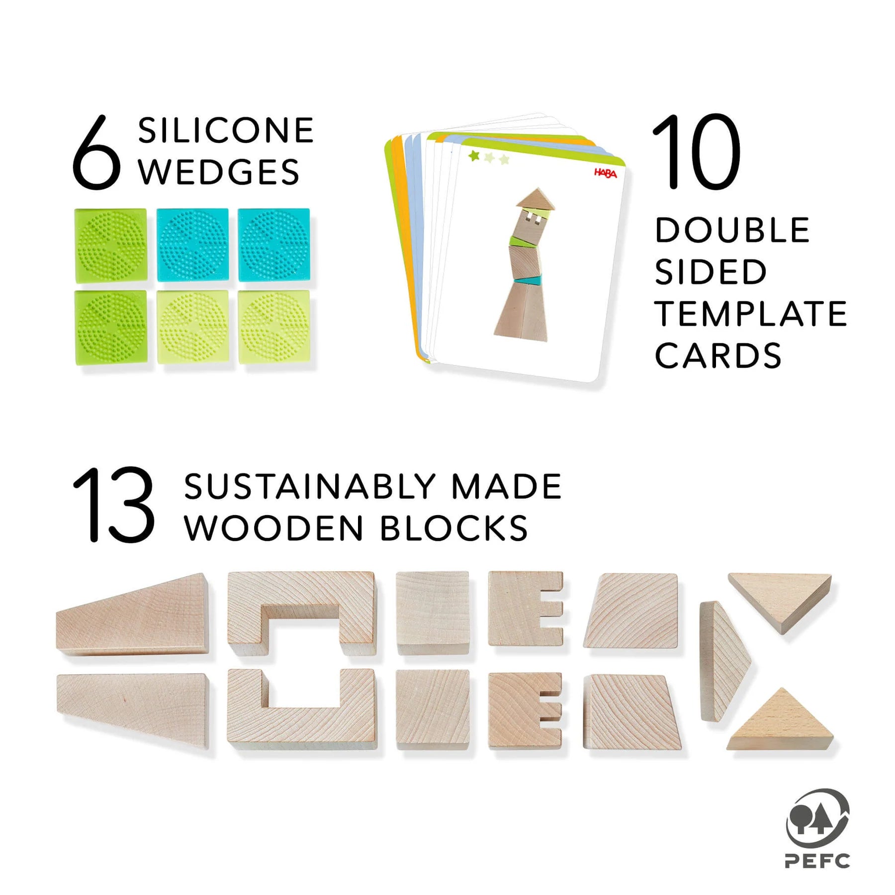 HABA - Crooked Tower Wooden Block - HABA - littleyoyo.ca