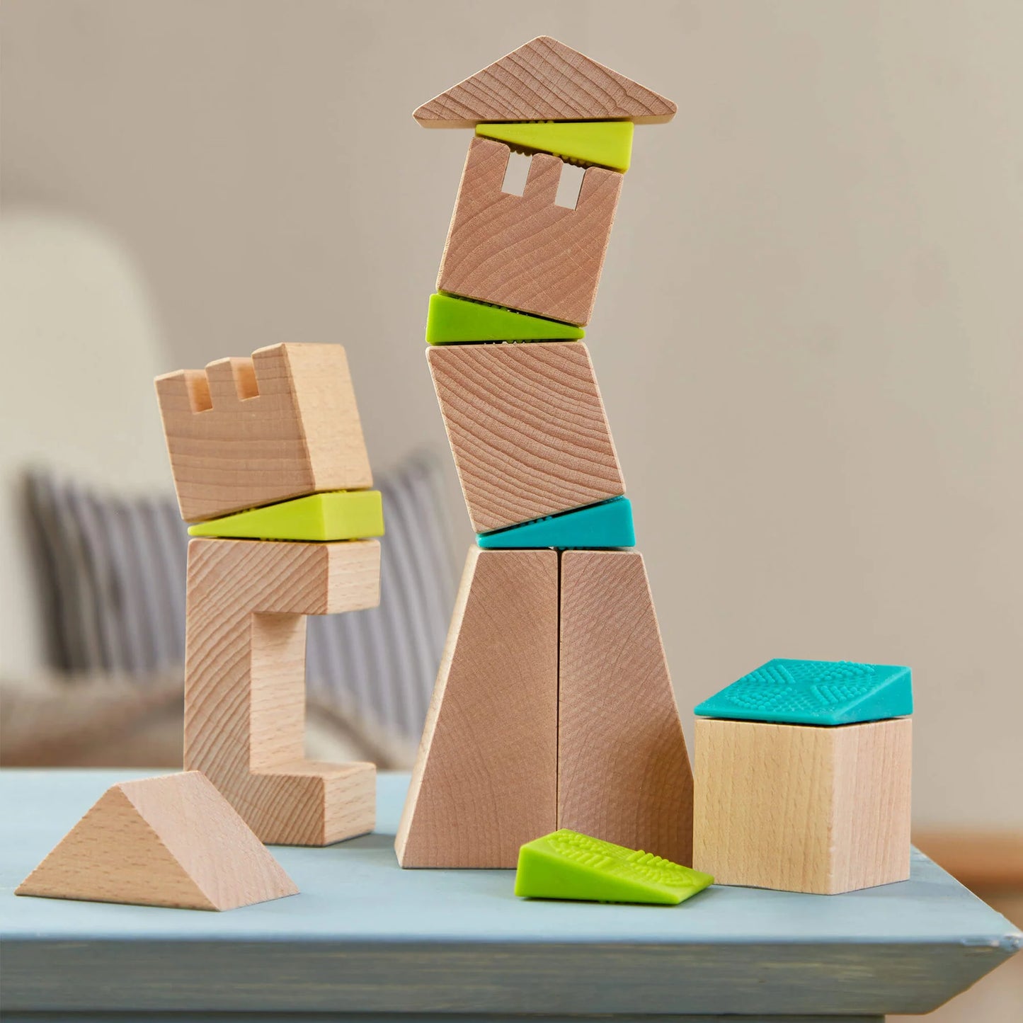 HABA - Crooked Tower Wooden Block – littleyoyo.ca
