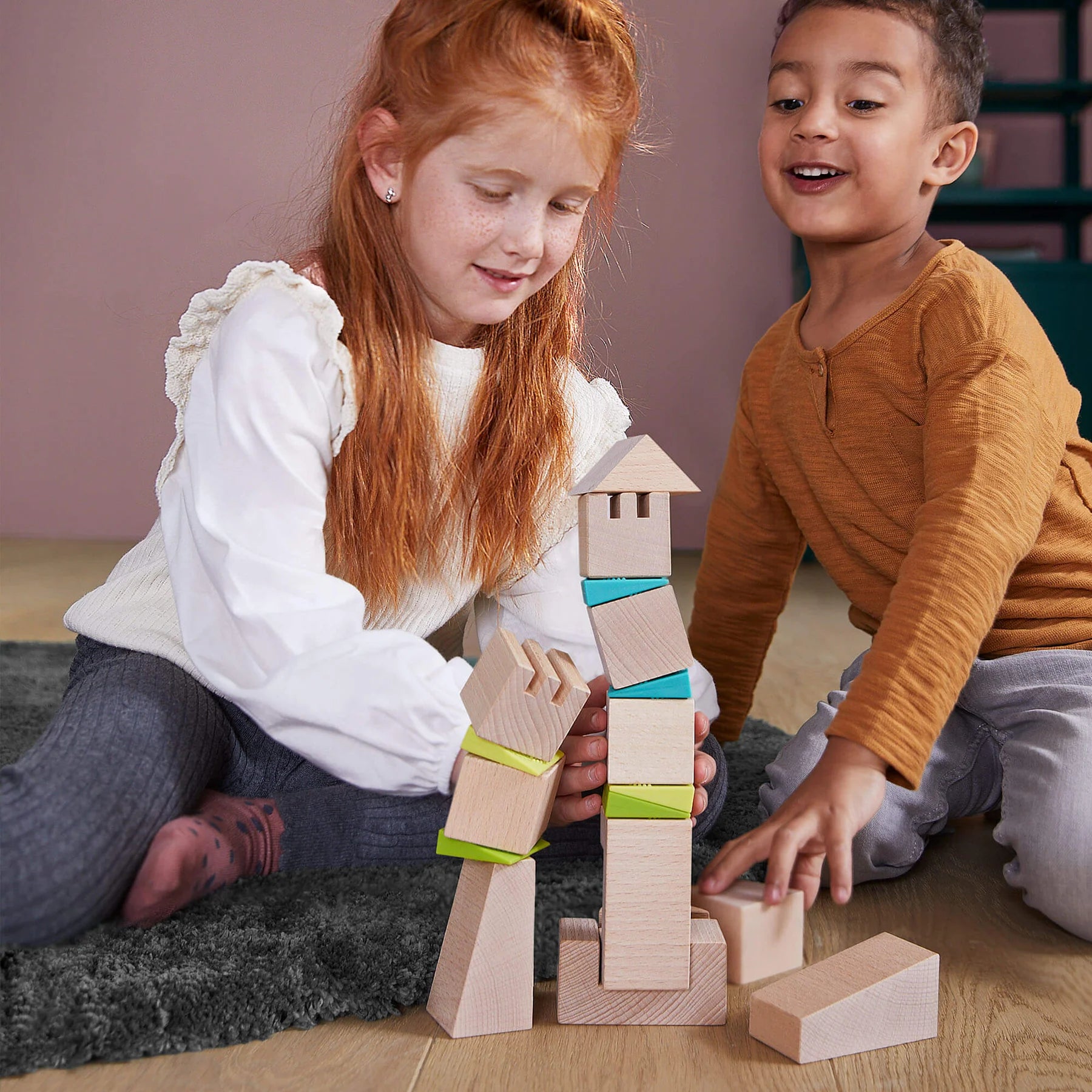 HABA - Crooked Tower Wooden Block - HABA - littleyoyo.ca