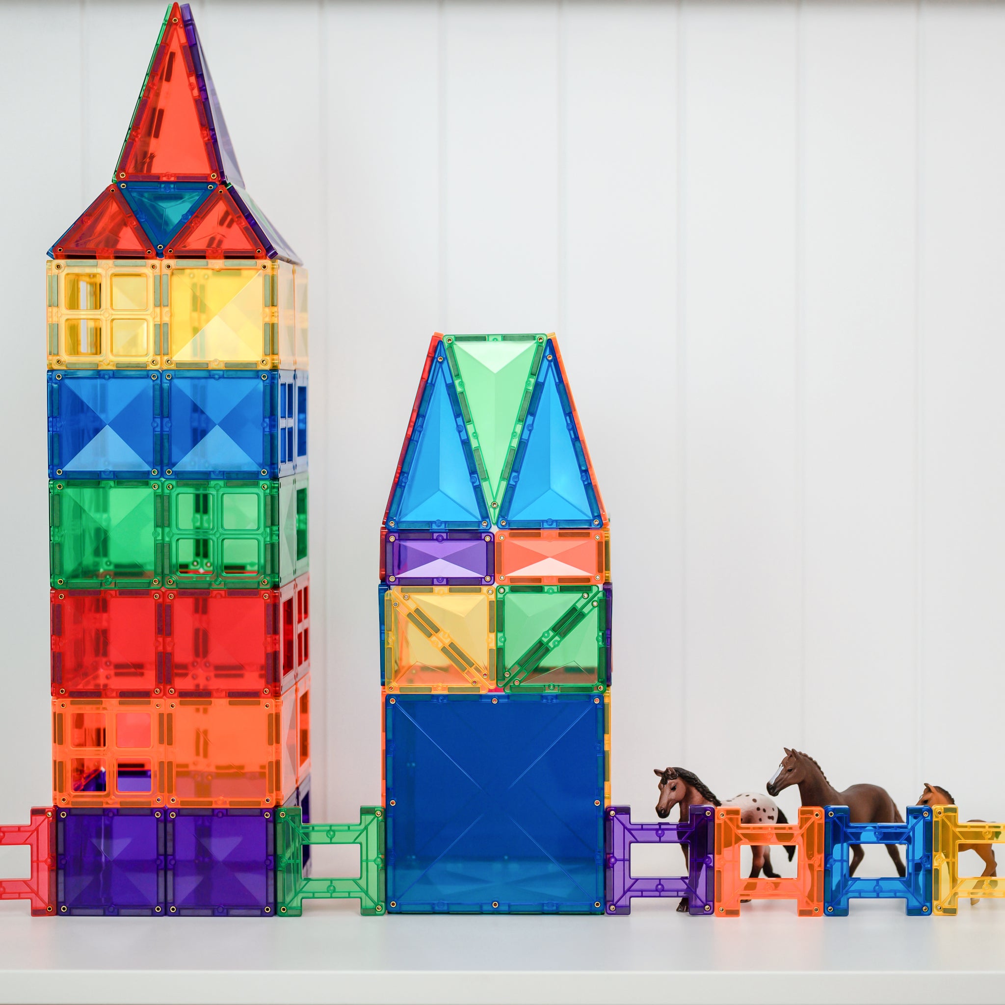 Connetix - 102 Piece Rainbow Creative Pack Magnetic Tiles