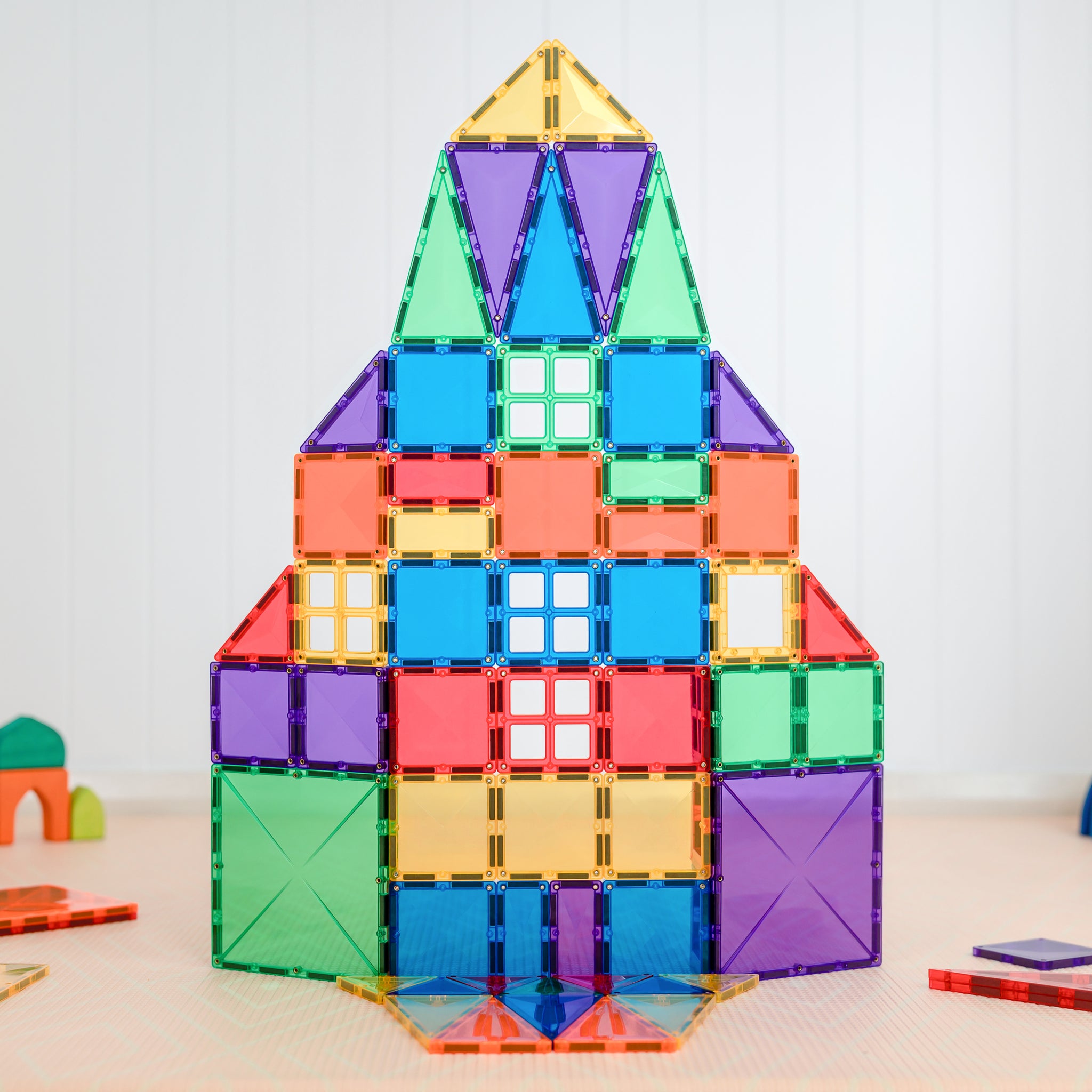 Connetix - 102 Piece Rainbow Creative Pack Magnetic Tiles