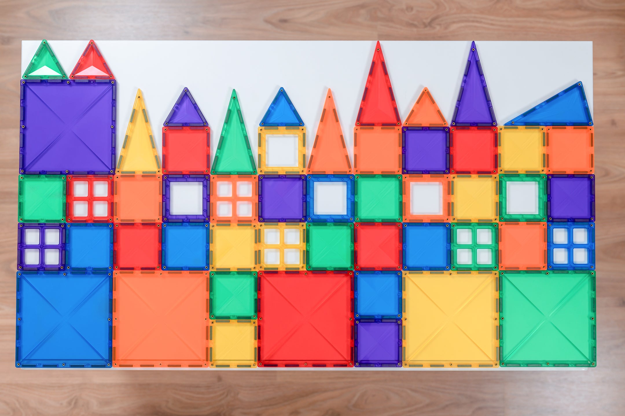 Connetix - 60 Piece Rainbow Starter Pack Magnetic Tiles