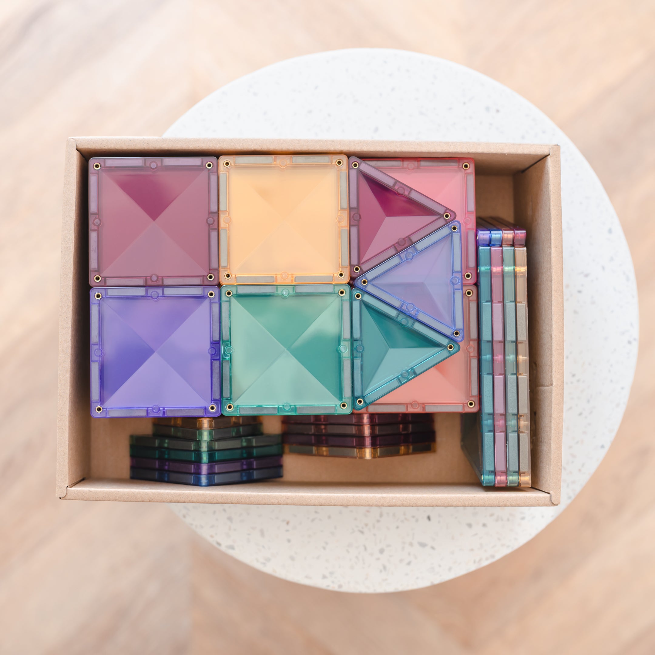 Connetix - Pastel Starter Pack - 64 Piece Magnetic Tiles - Connetix - littleyoyo.ca