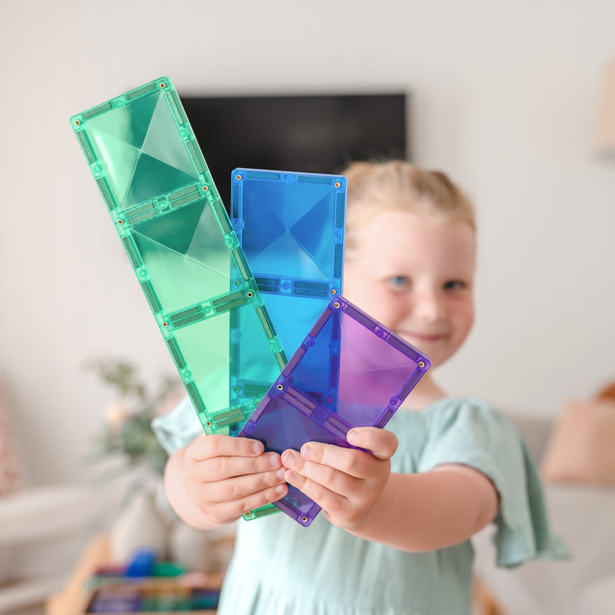 Connetix - Rainbow Rectangle Pack - 18 Piece Magnetic Tiles - Connetix - littleyoyo.ca