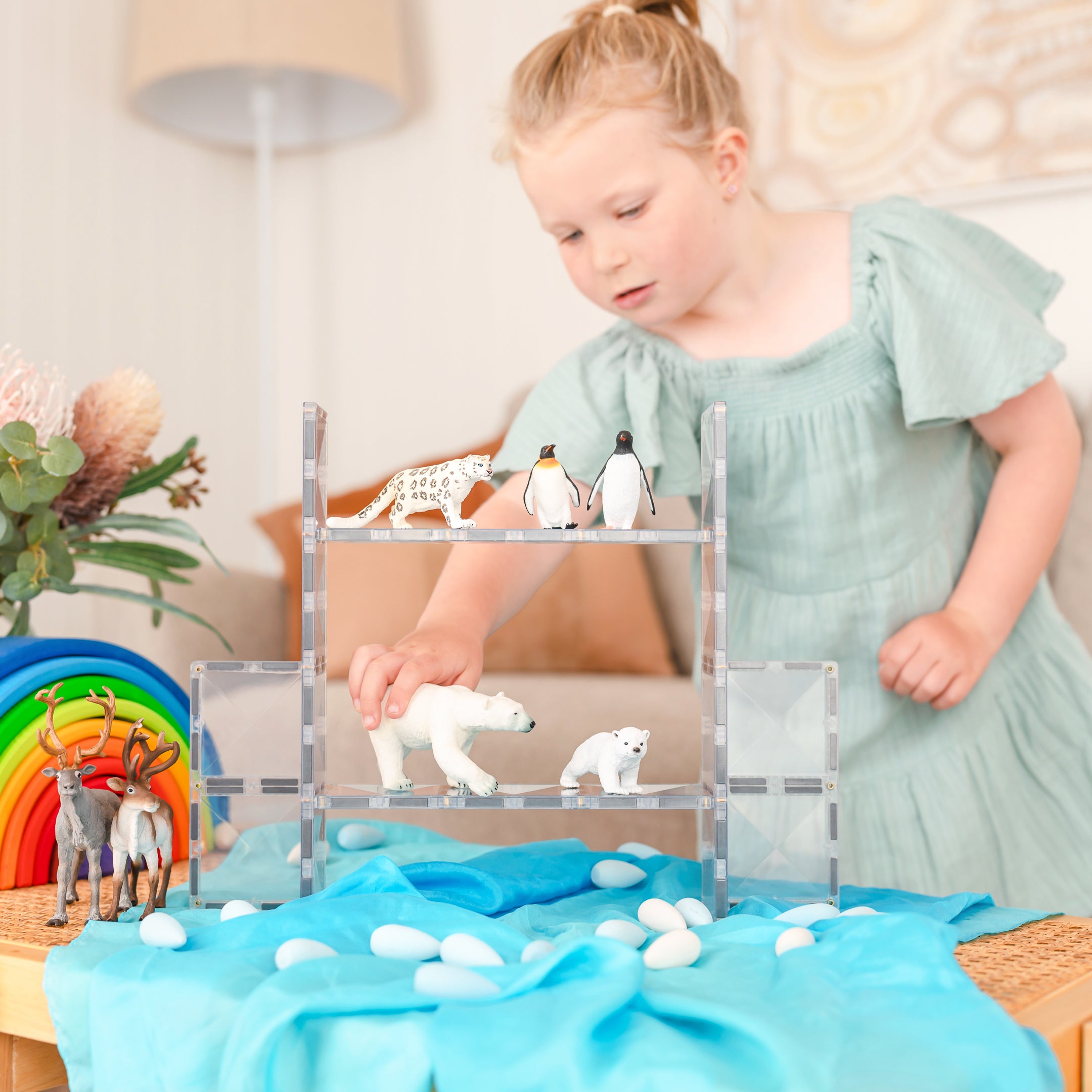 Connetix - Clear Rectangle Pack - 12 Piece Magnetic Tiles - Connetix - littleyoyo.ca