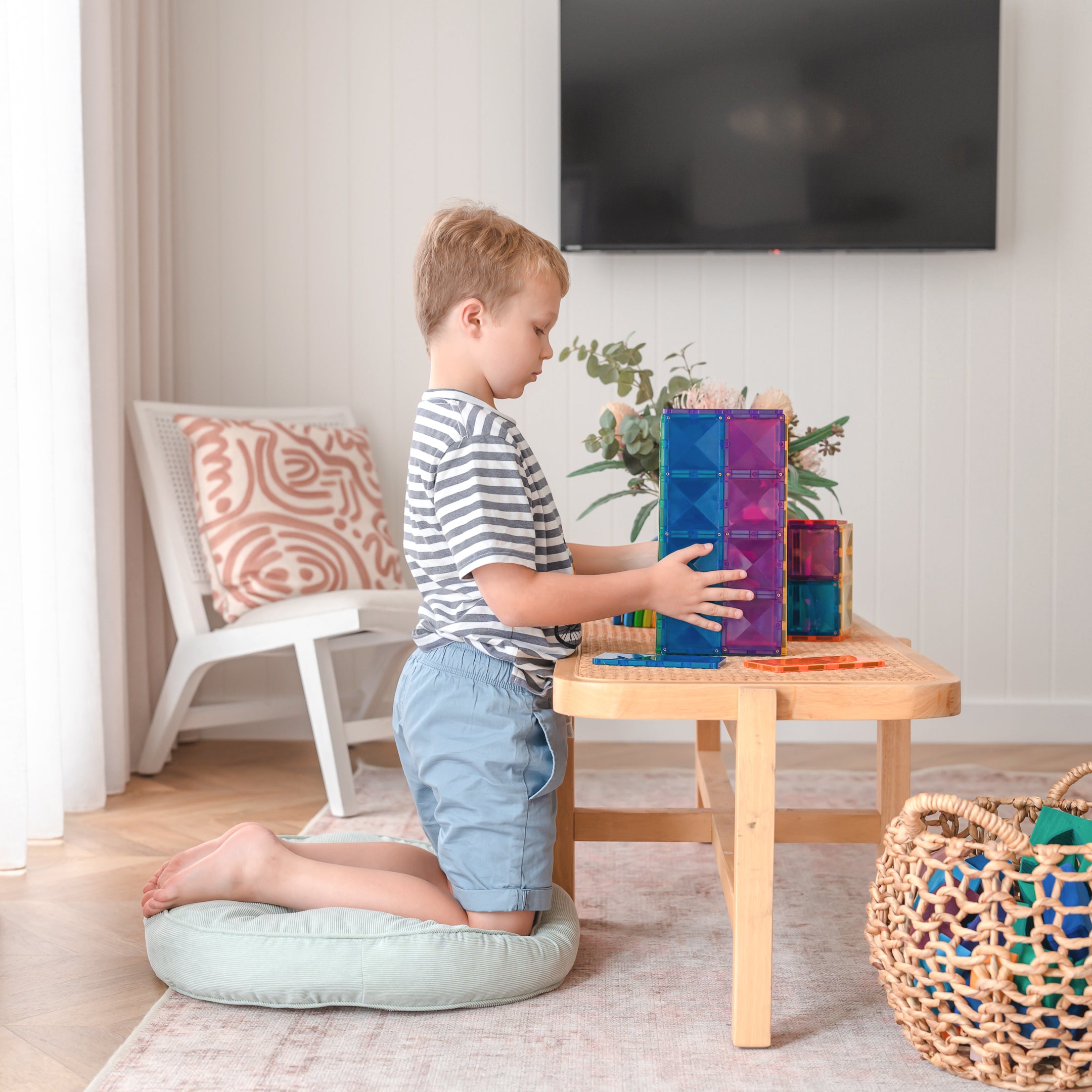 Connetix - Rainbow Rectangle Pack - 18 Piece Magnetic Tiles - Connetix - littleyoyo.ca
