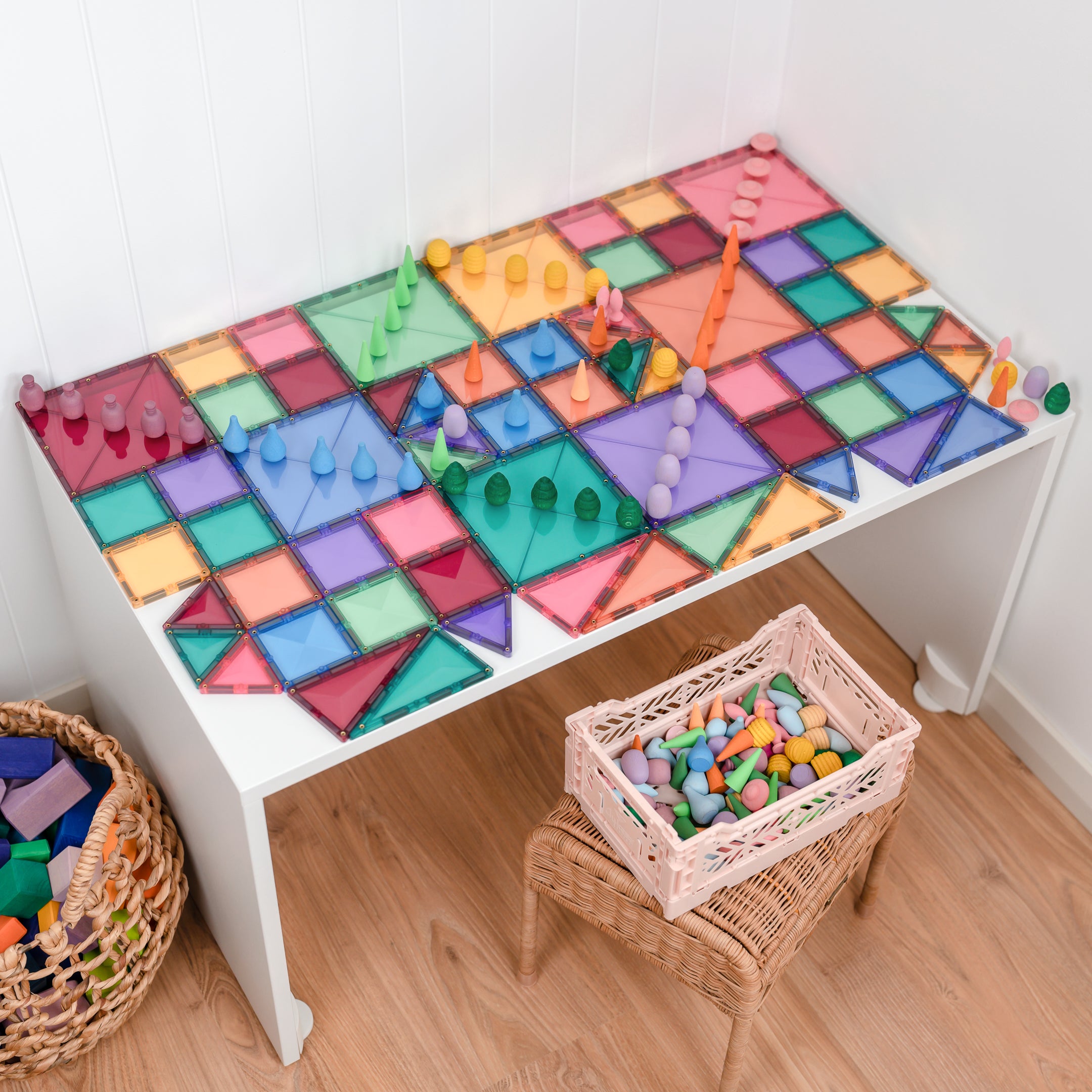 Connetix - Pastel Starter Pack - 64 Piece Magnetic Tiles - Connetix - littleyoyo.ca