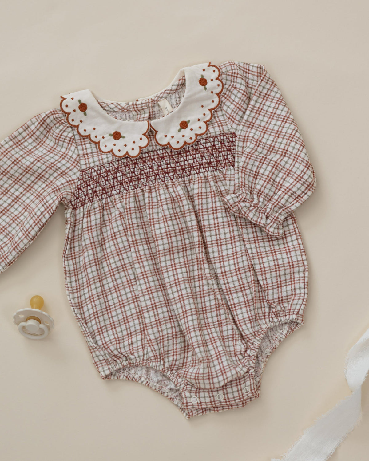 Quincy Mae Callie Romper Christmas Plaid