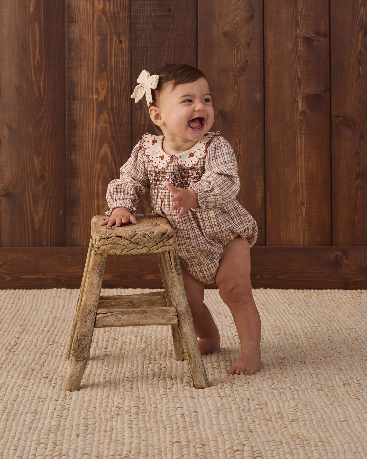 Quincy Mae Callie Romper Christmas Plaid