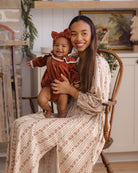 Quincy Mae Wendy Romper Redwood