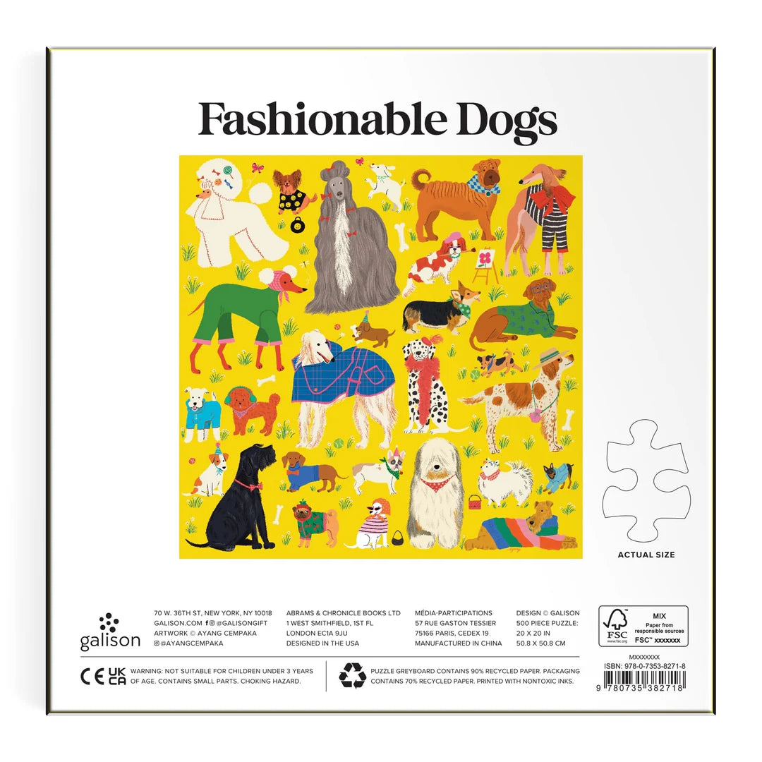 Fashionable Dogs - 500pc Jigsaw Puzzle