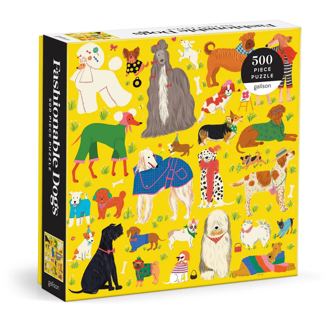 Fashionable Dogs - 500pc Jigsaw Puzzle - Galison - littleyoyo.ca