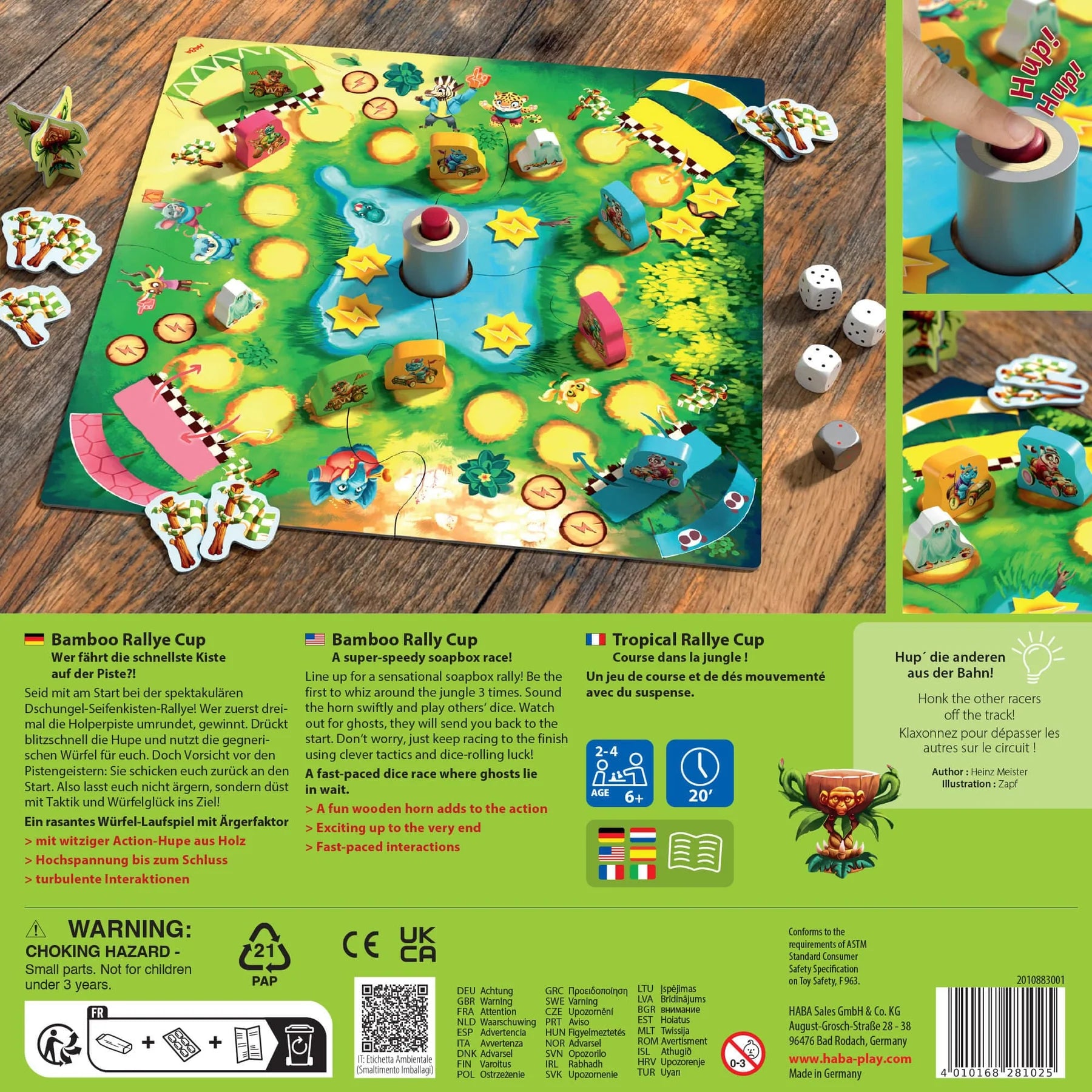 HABA - Bamboo Rally Cup - Hype in the Jungle Game - HABA - littleyoyo.ca