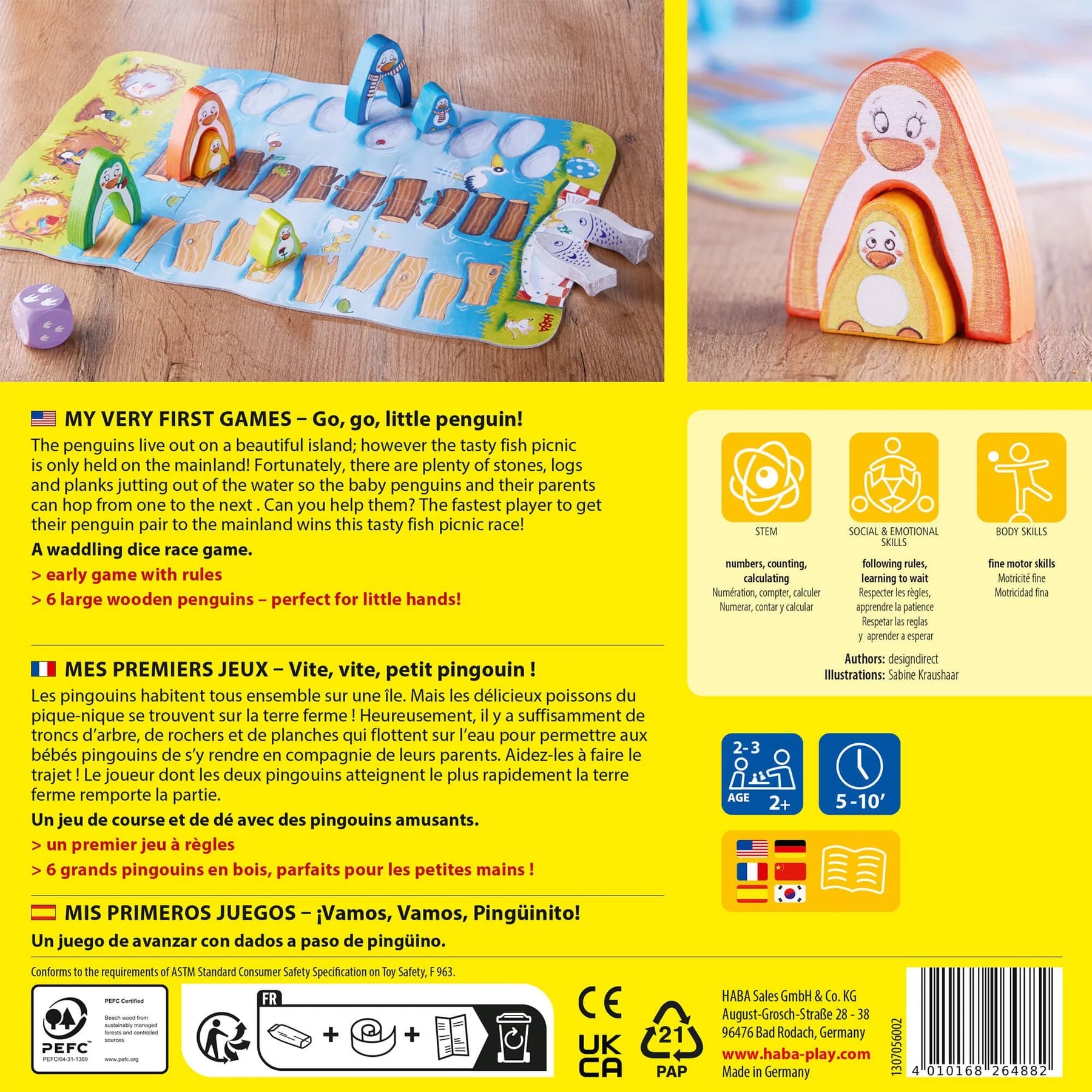 HABA - My Very First Games - Go, Go, Little Penguin - HABA - littleyoyo.ca
