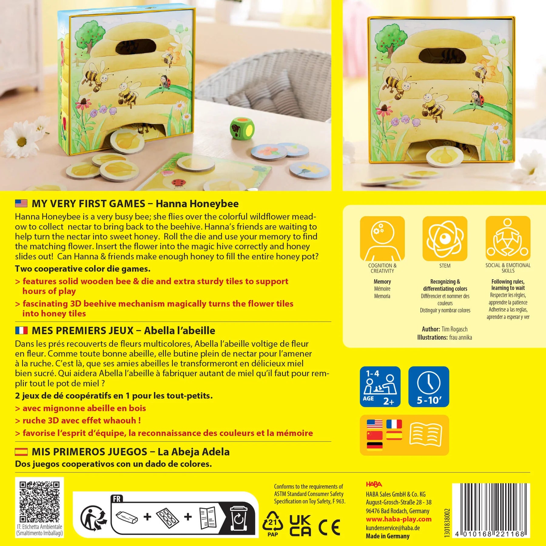 HABA - My Very First Games -Hanna Honeybee - HABA - littleyoyo.ca