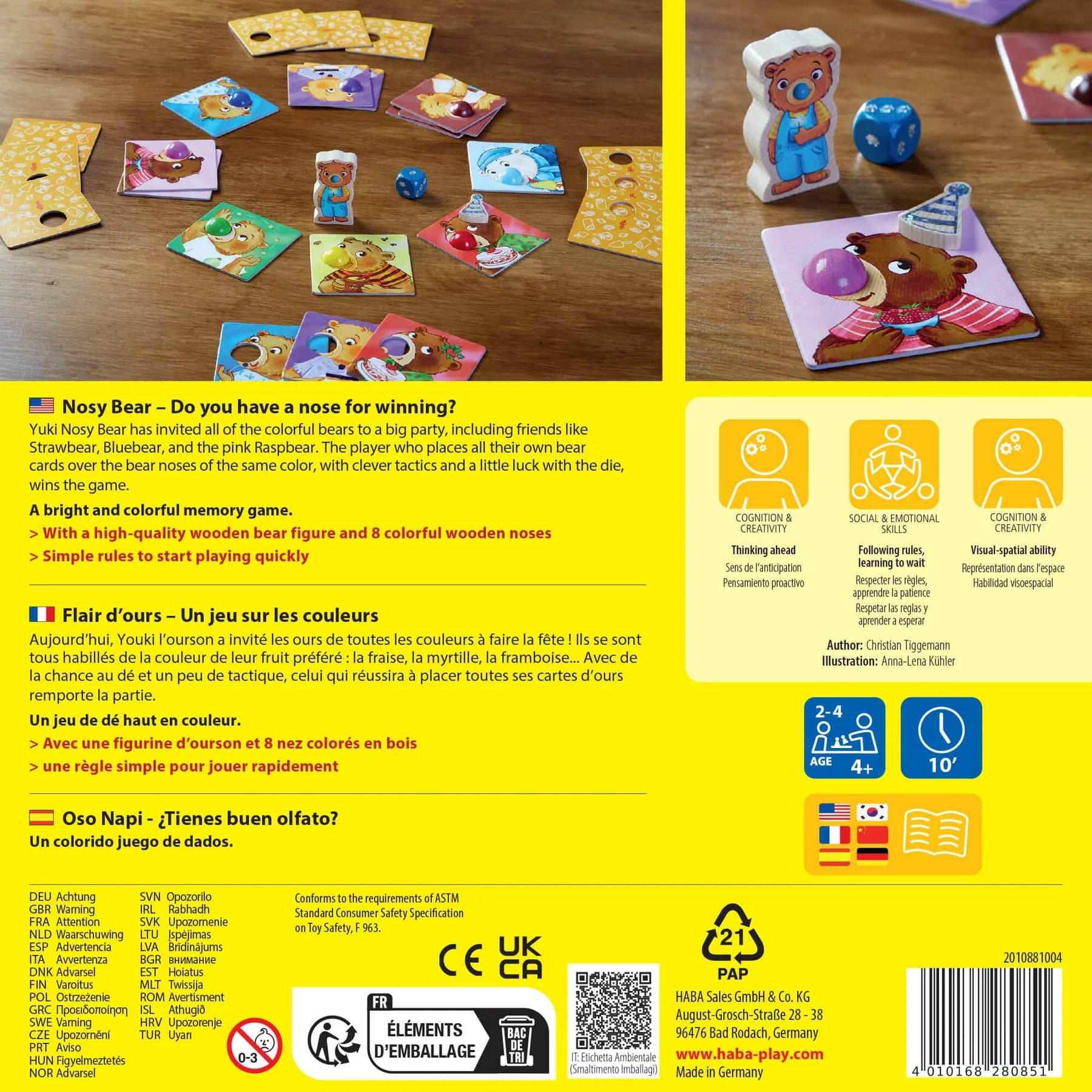 HABA - Nosy Bear Game - HABA - littleyoyo.ca
