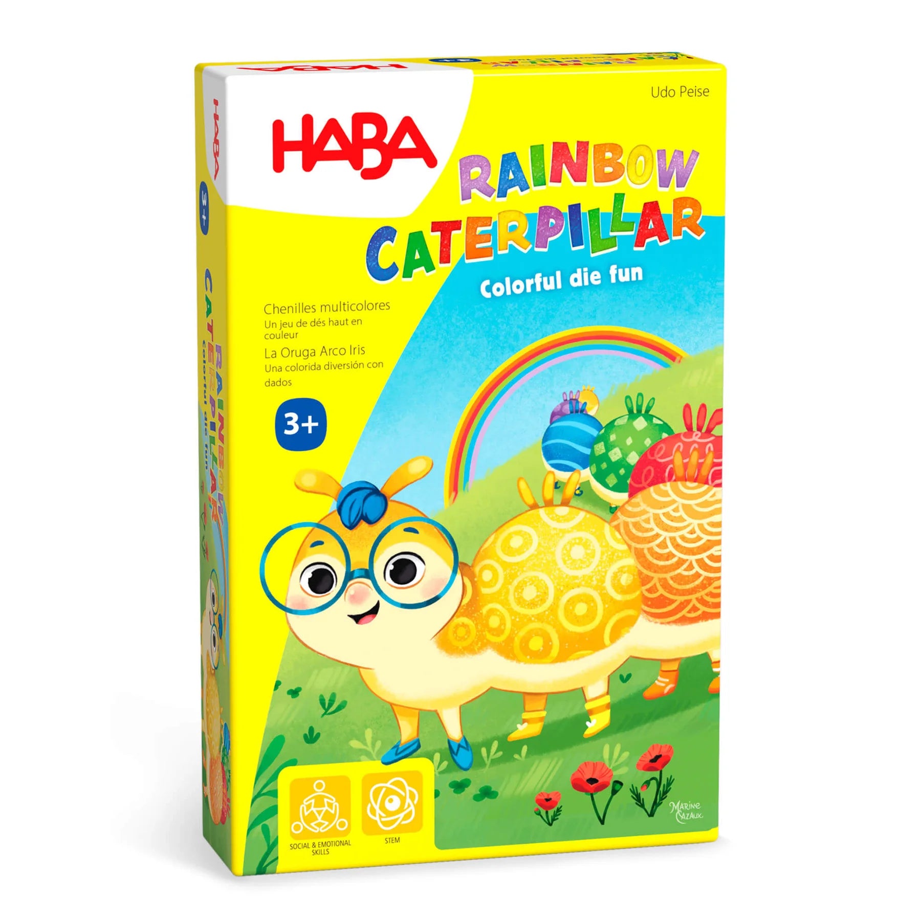 HABA - Rainbow Caterpillar Arranging Game - Mini - HABA - littleyoyo.ca