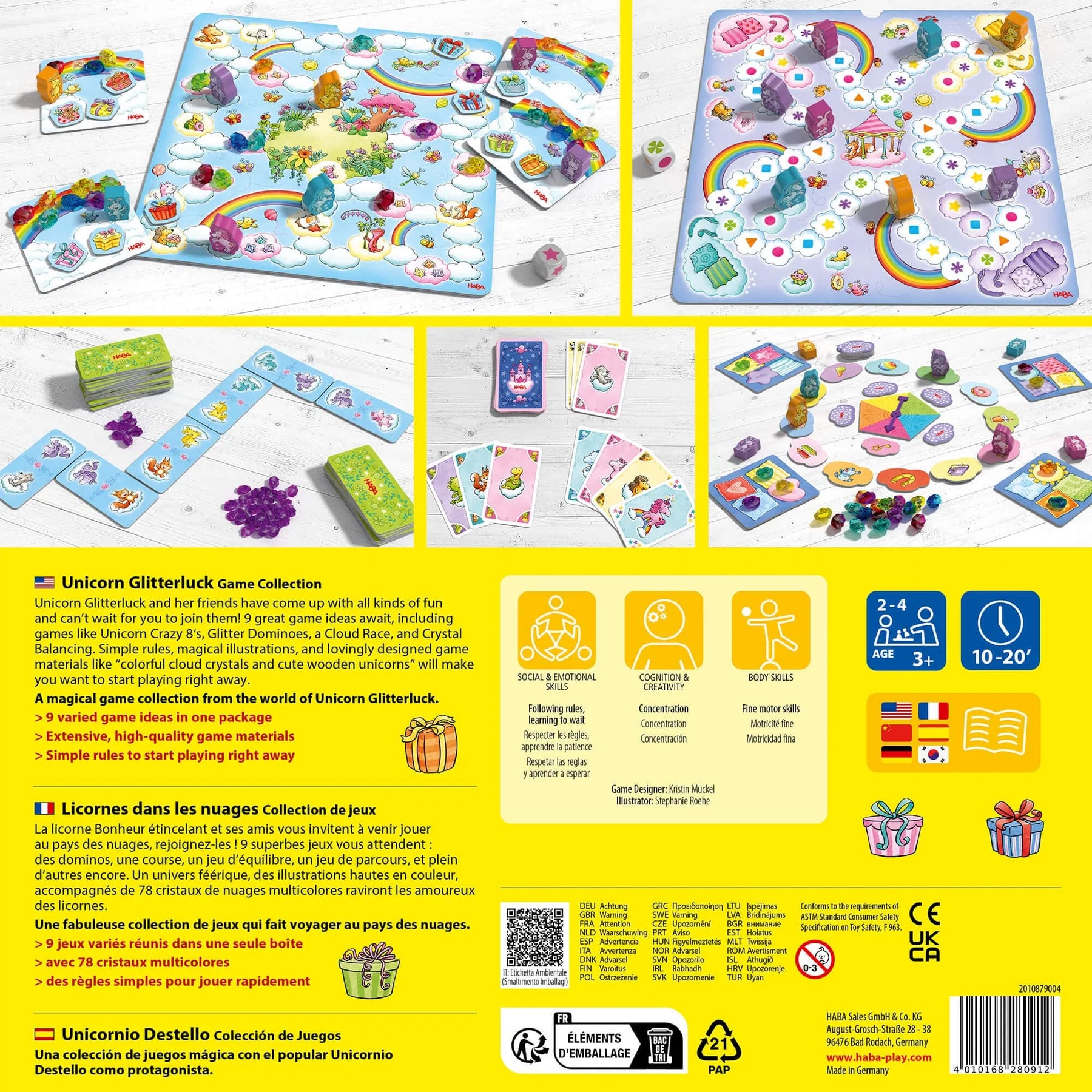 HABA - Unicorn Glitterluck - Game Collection - HABA - littleyoyo.ca
