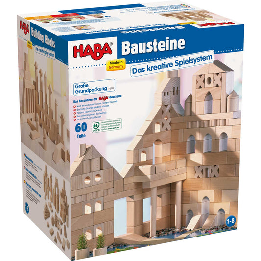 HABA - Basic Building Blocks 60 Piece Large Starter Set
