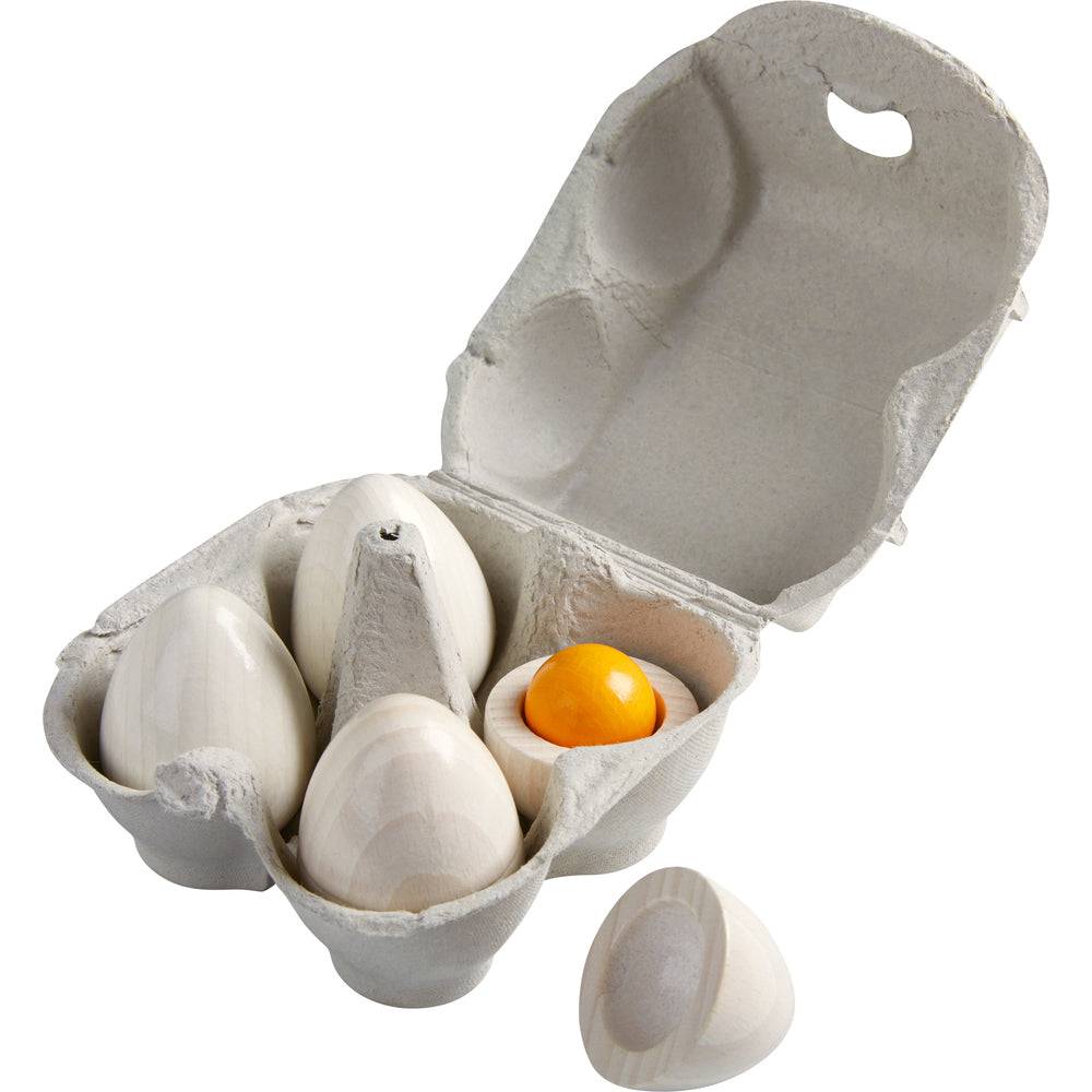 HABA - Wooden Eggs with Removable Yolk Play Food - HABA - littleyoyo.ca