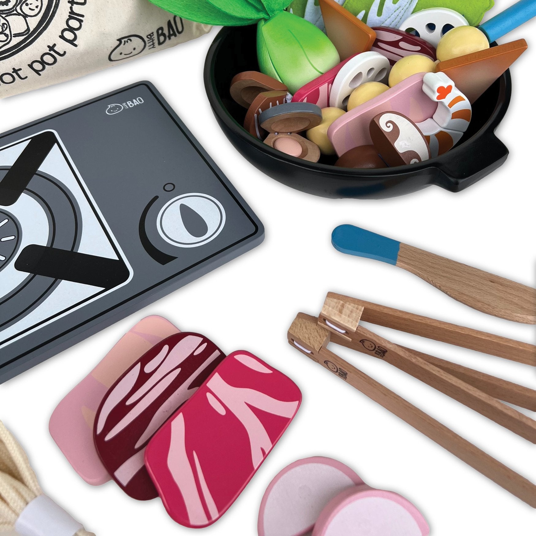 Bitty Bao - Wooden and Magnetic Hot Pot Toy Set - Bitty Bao - littleyoyo.ca