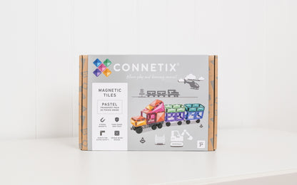 Connetix - 50 Piece Pastel Transport Pack Magnetic Tiles