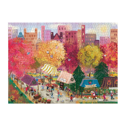 Joy Laforme Autumn at the City Market - 1000pc Jigsaw Puzzle