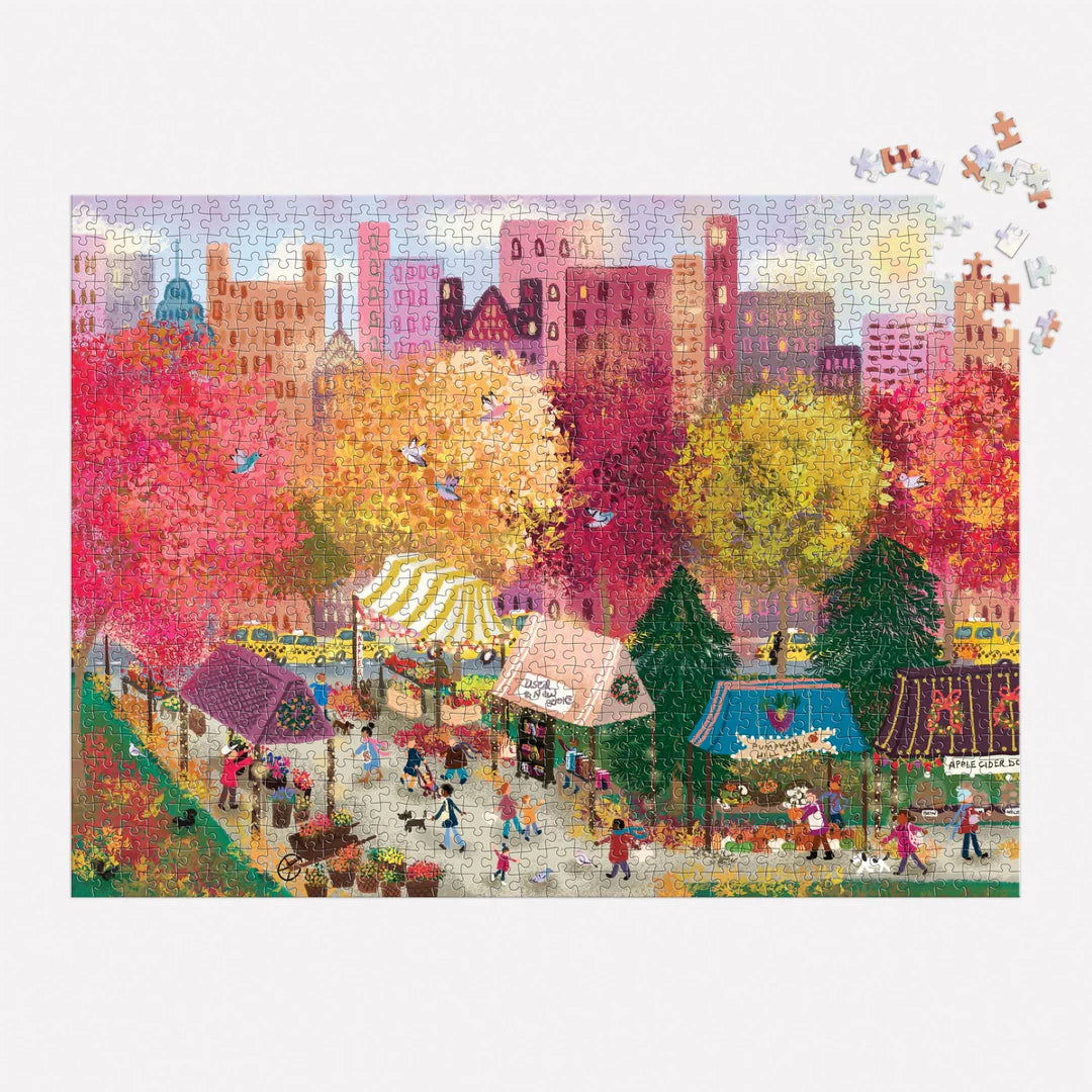 Joy Laforme Autumn at the City Market - 1000pc Jigsaw Puzzle