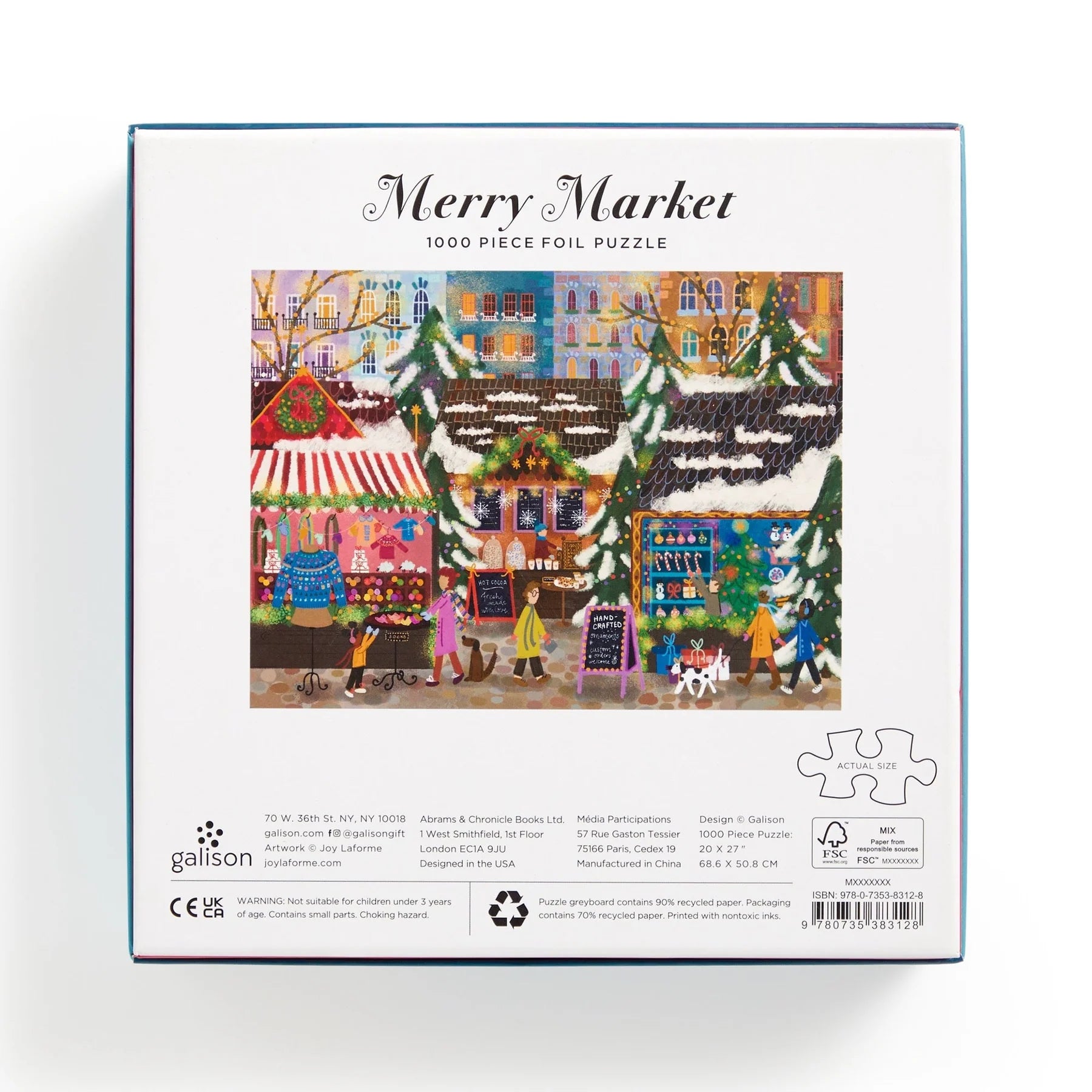 Joy Laforme Merry Market - 1000pc Foil Jigsaw Puzzle - Galison - littleyoyo.ca