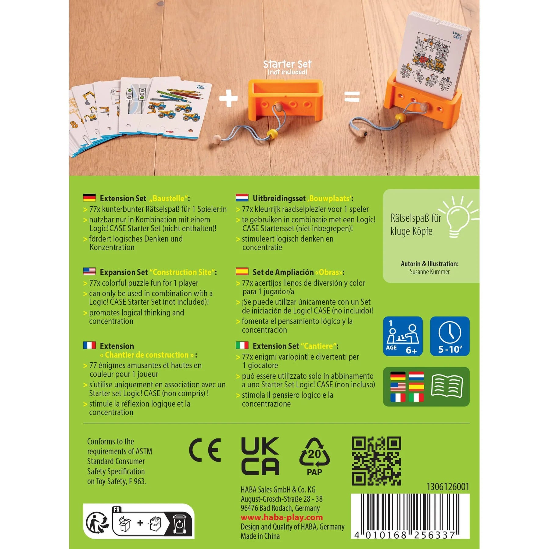 HABA - Logic! Case Expansion Set - Construction Site - HABA - littleyoyo.ca