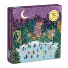 Merry Moonlight Skaters - 500 Piece Foil Jigsaw Puzzle - Galison - littleyoyo.ca