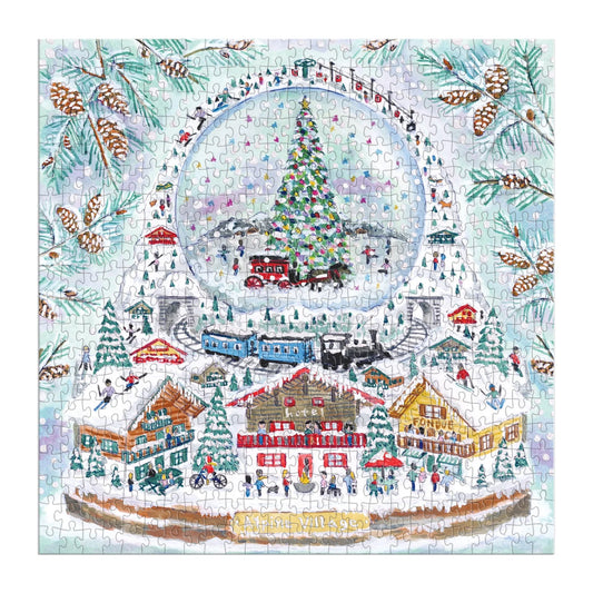 Village Snowglobe - 500 Piece Foil Jigsaw Puzzle