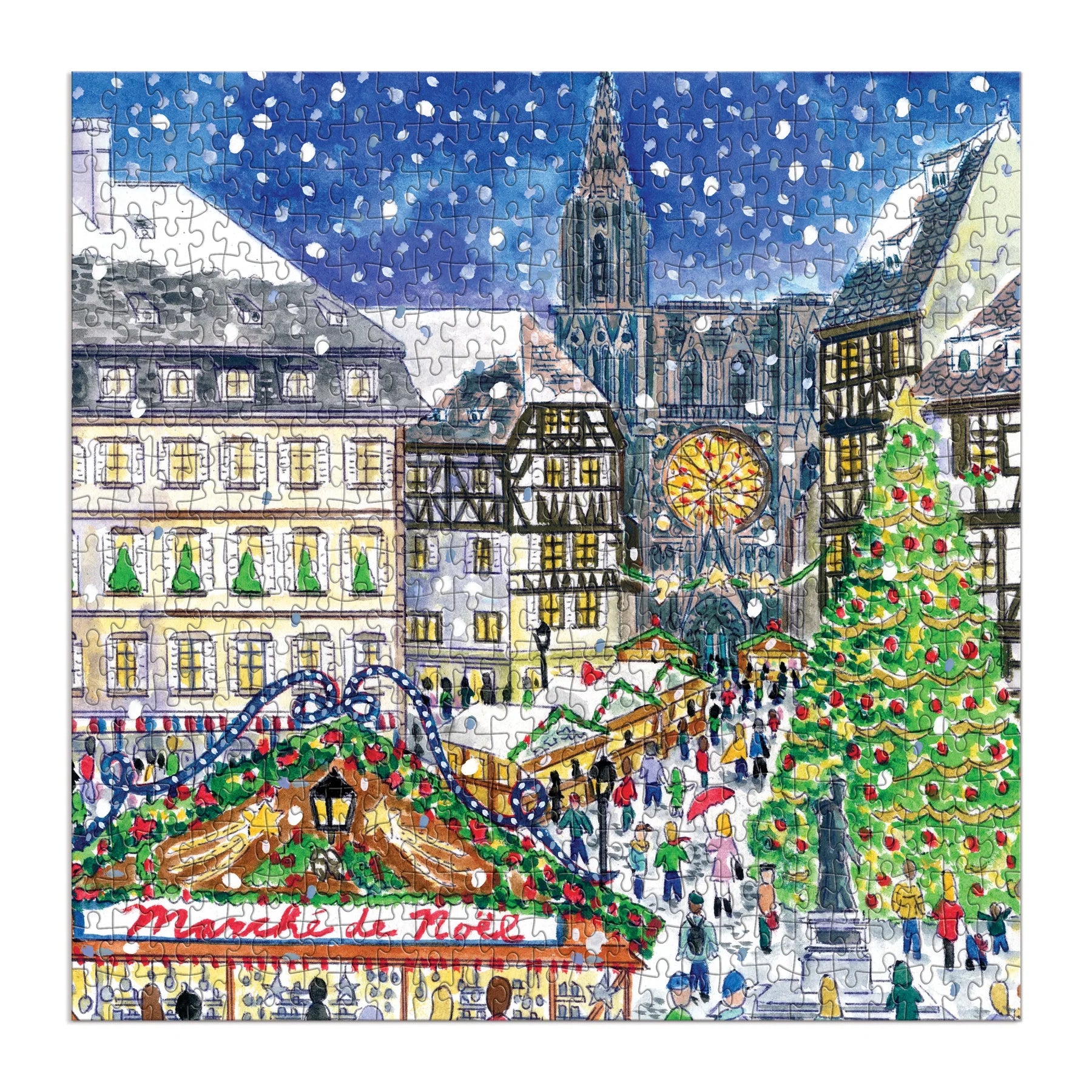 Michael Storrings Christmas in France - 500 Piece Jigsaw Puzzle - Galison - littleyoyo.ca