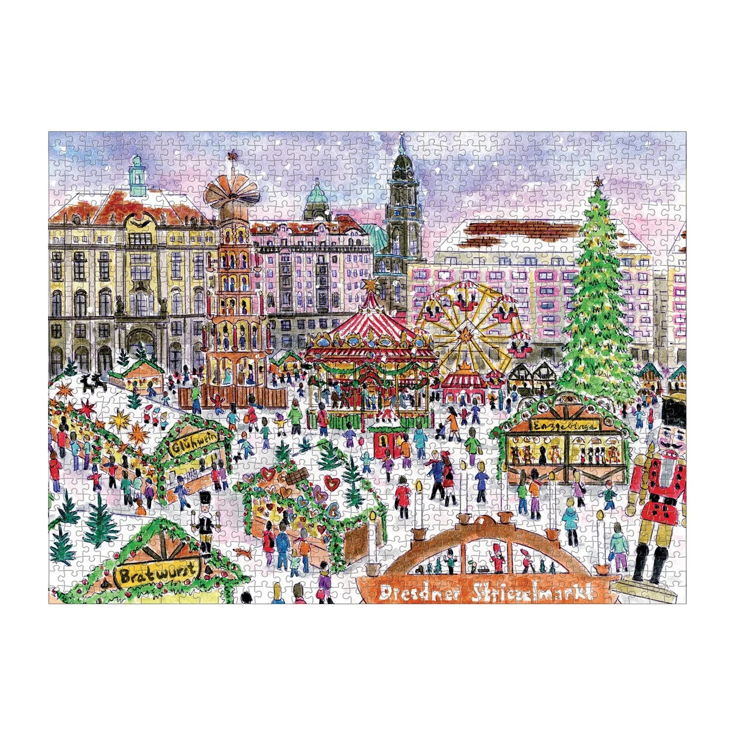 Michael Storrings Christmas Market - 1000 Piece Jigsaw Puzzle