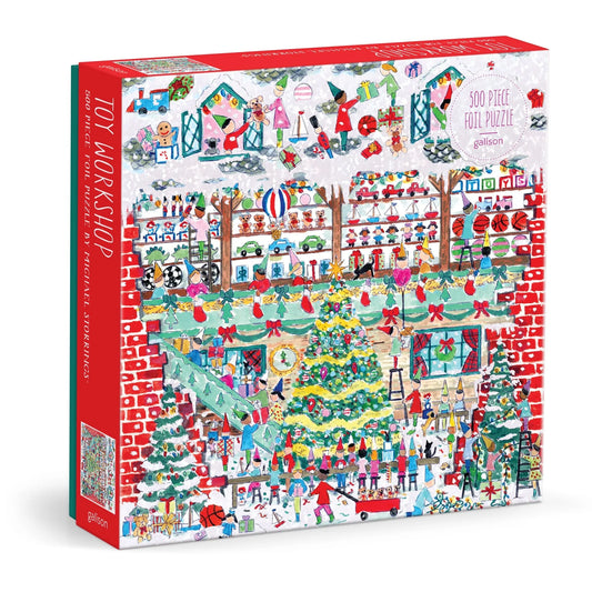 Michael Storrings Toy Workshop - 500 Piece Foil Jigsaw Puzzle