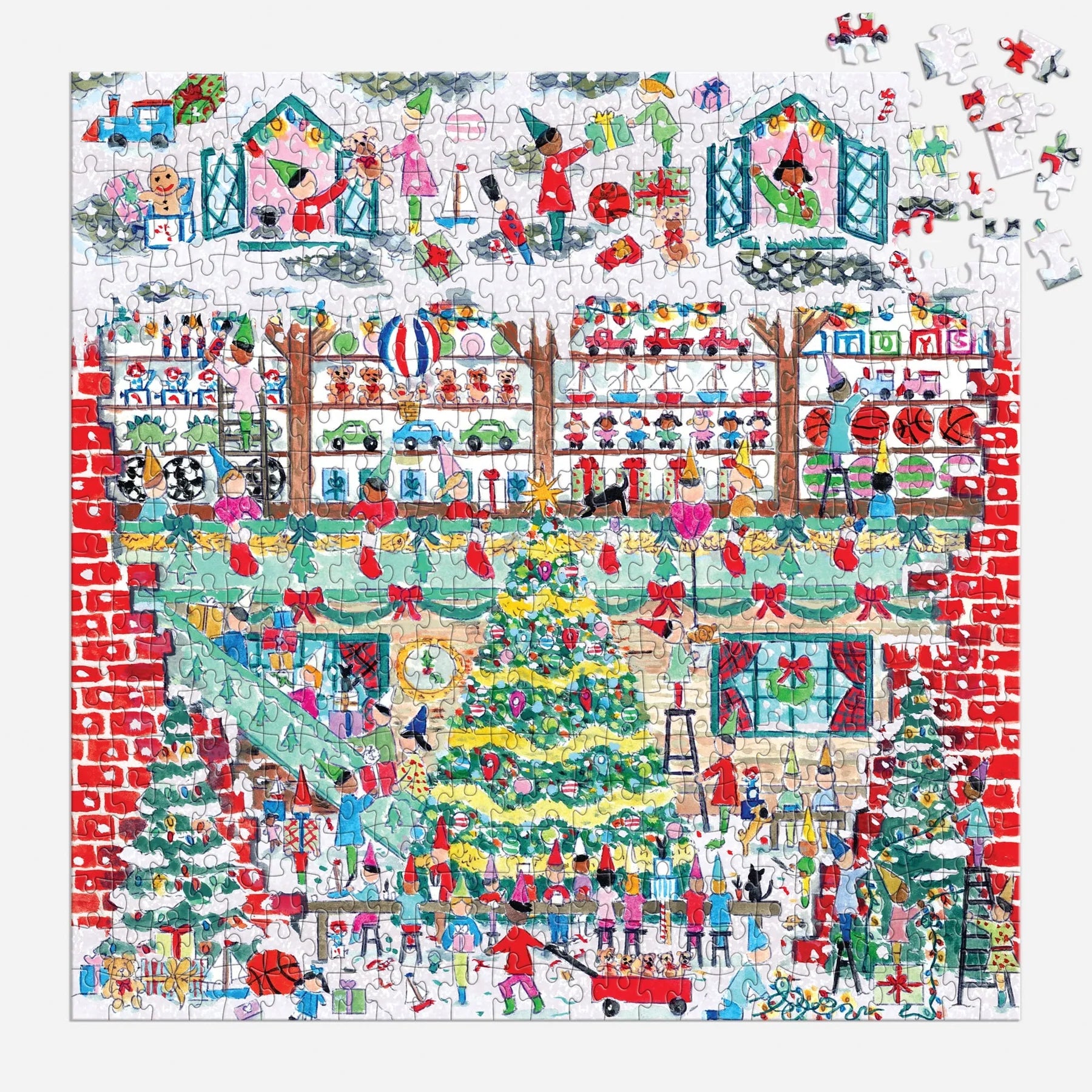 Michael Storrings Toy Workshop - 500 Piece Foil Jigsaw Puzzle - Galison - littleyoyo.ca