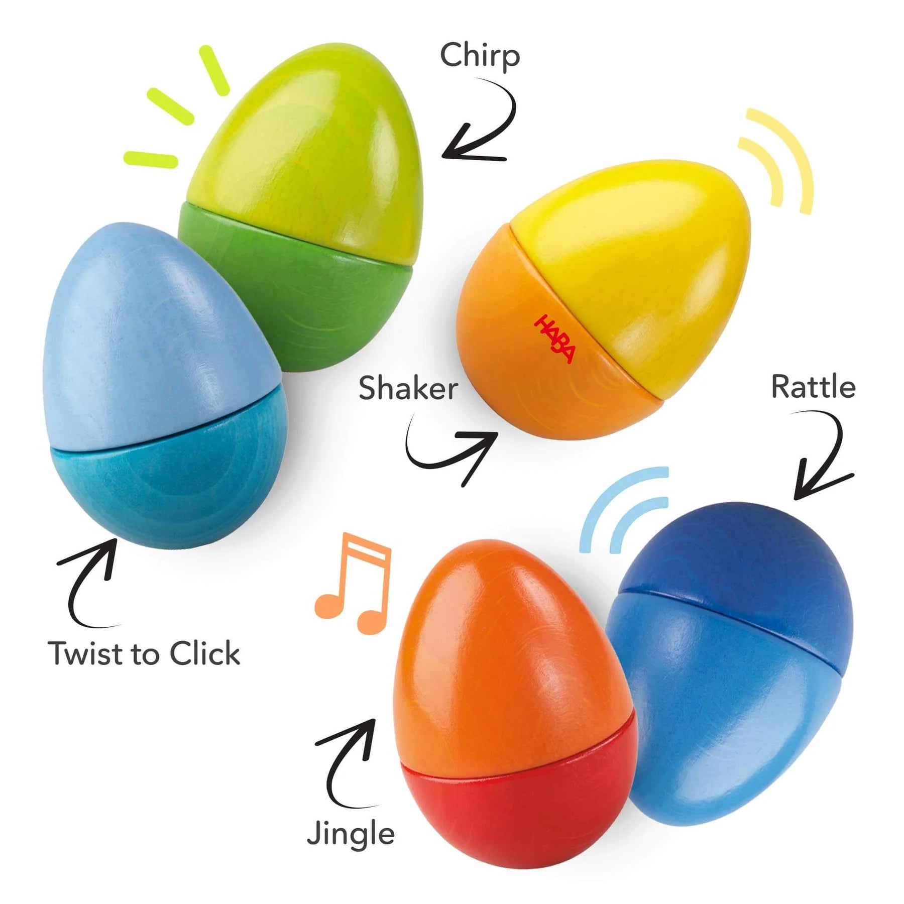 HABA - Musical Eggs - HABA - littleyoyo.ca